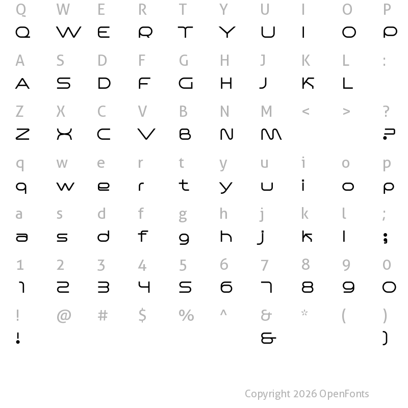 Character Map of FF Mab Regular