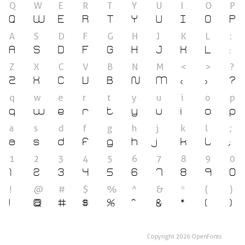 Character Map of Fh_Perception Regular