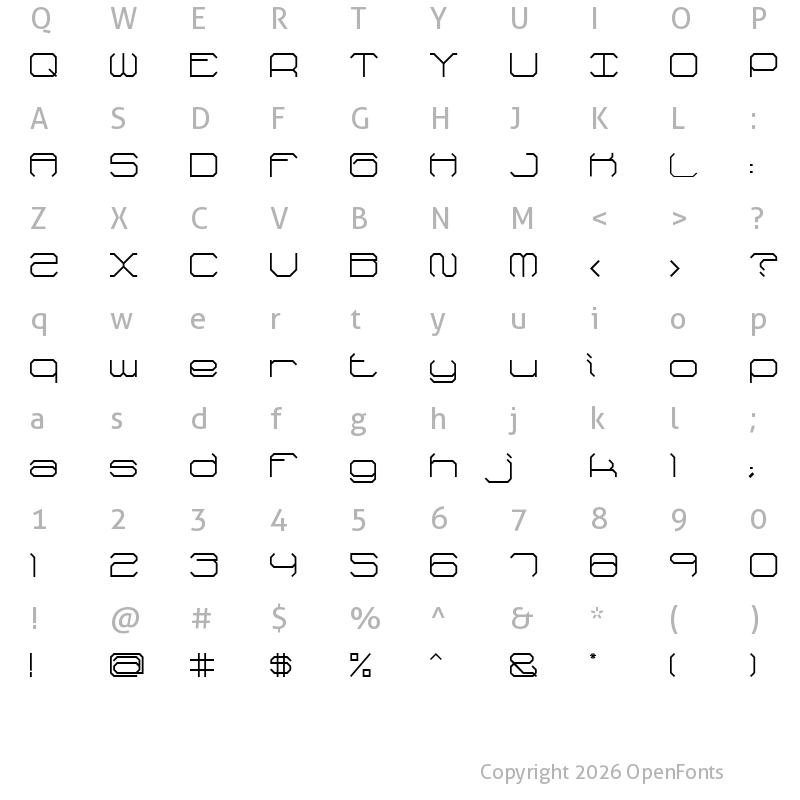 Character Map of Fh_Reverse Regular
