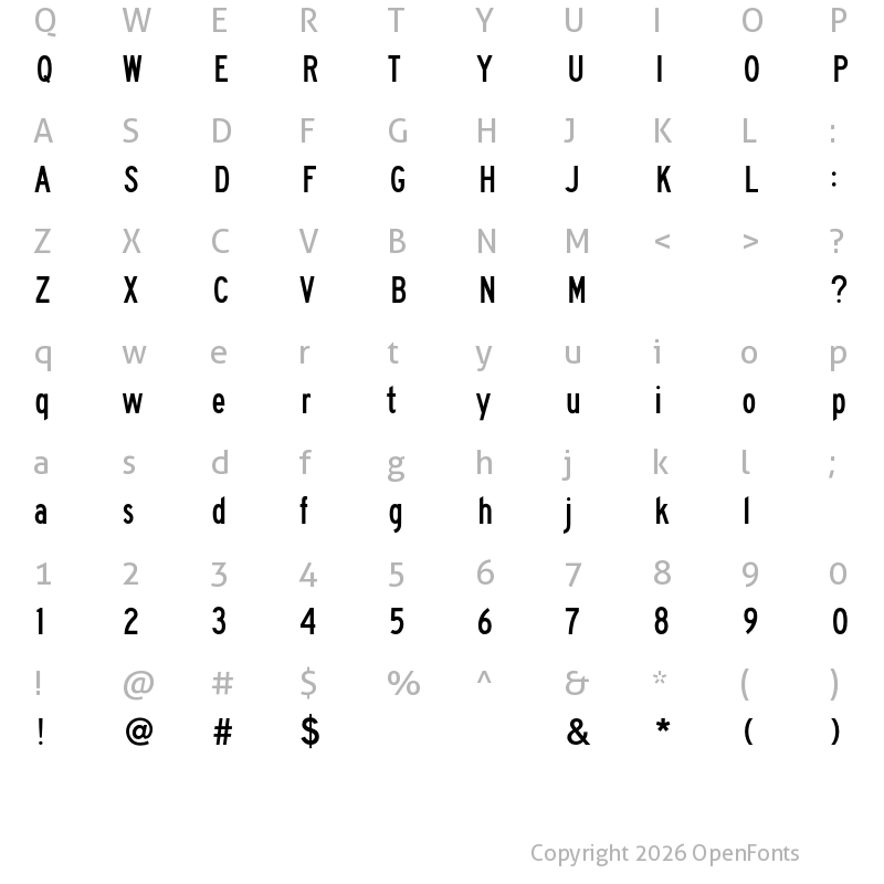 Character Map of FHWASeriesBC2021 plus100
