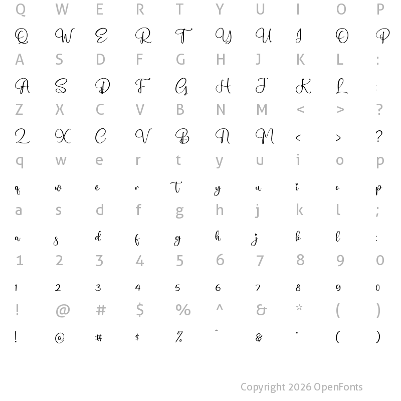 Character Map of Fikashu Regular