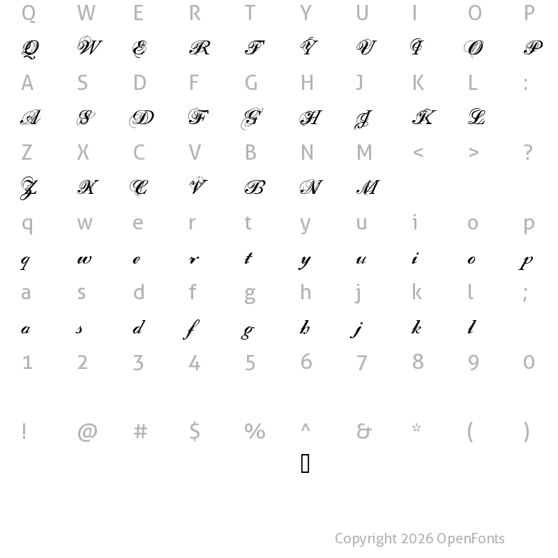 Character Map of Filou Medium Regular