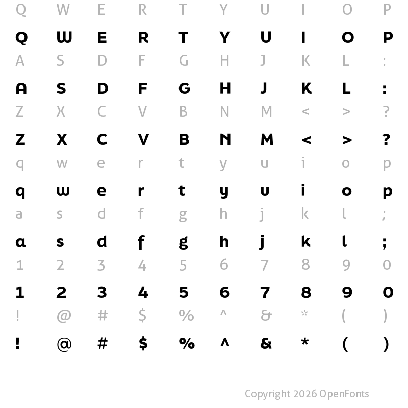 Character Map of FinalSix Black