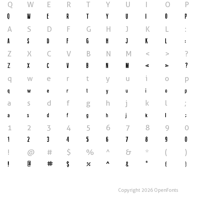 Character Map of Fine Eroded Regular