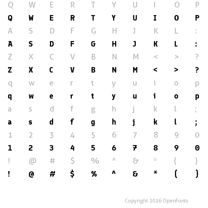 Character Map of Finlandica Bold