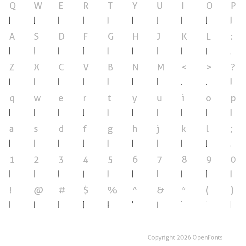 Character Map of Fit Devanagari Compressed
