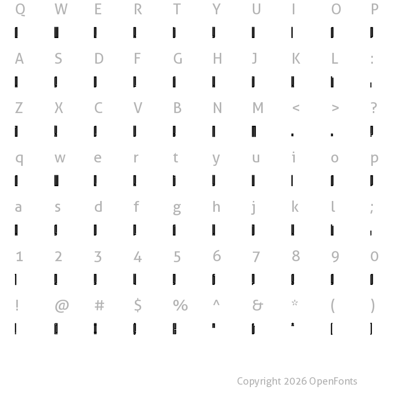 Character Map of Fit Devanagari Condensed