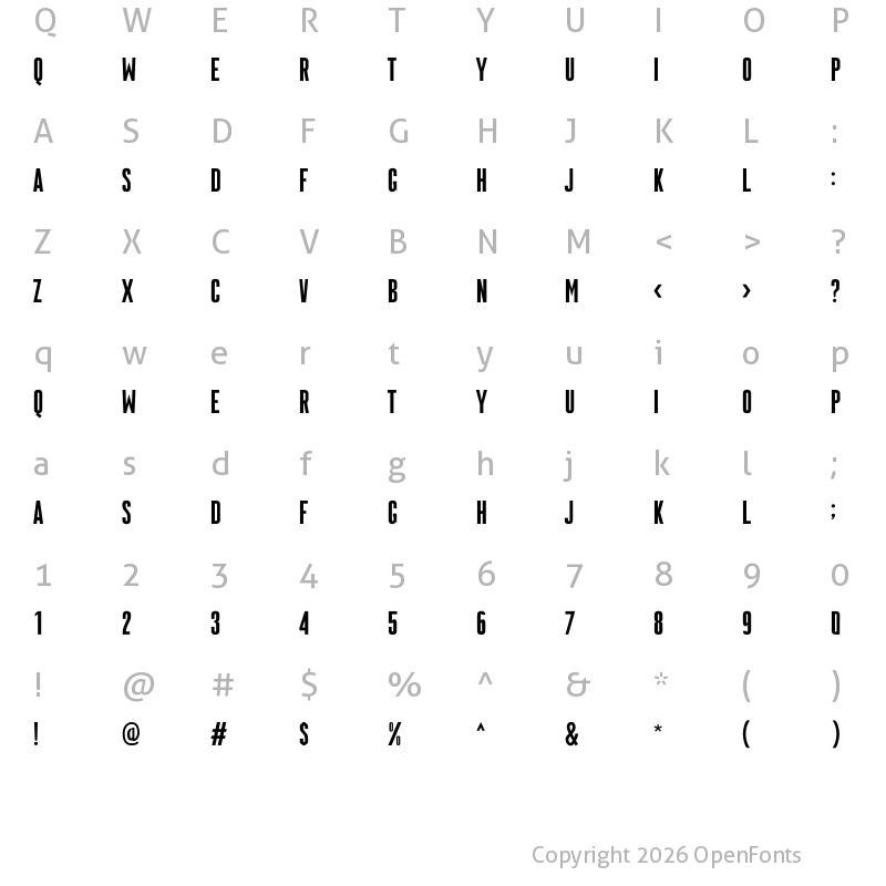 Character Map of Flokison Regular