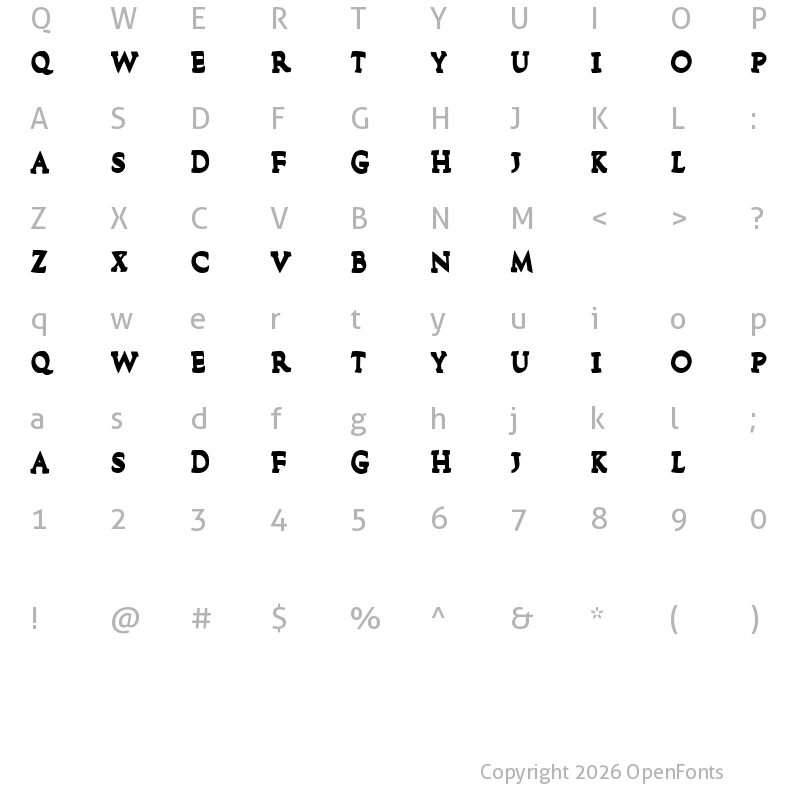 Character Map of Flood In London Regular