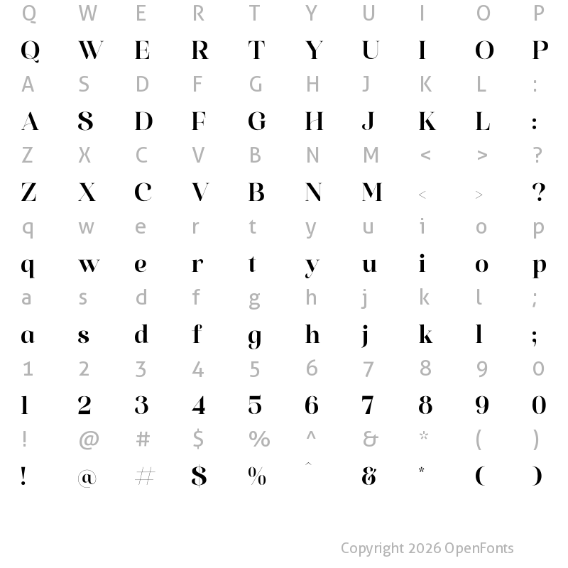 Character Map of Florilst Realik Regular