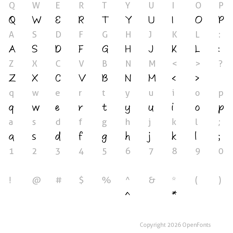 Character Map of Flower House Regular