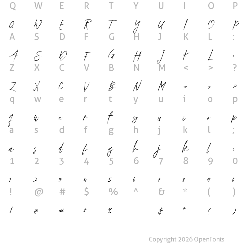 Character Map of Flower Rose Brush Regular