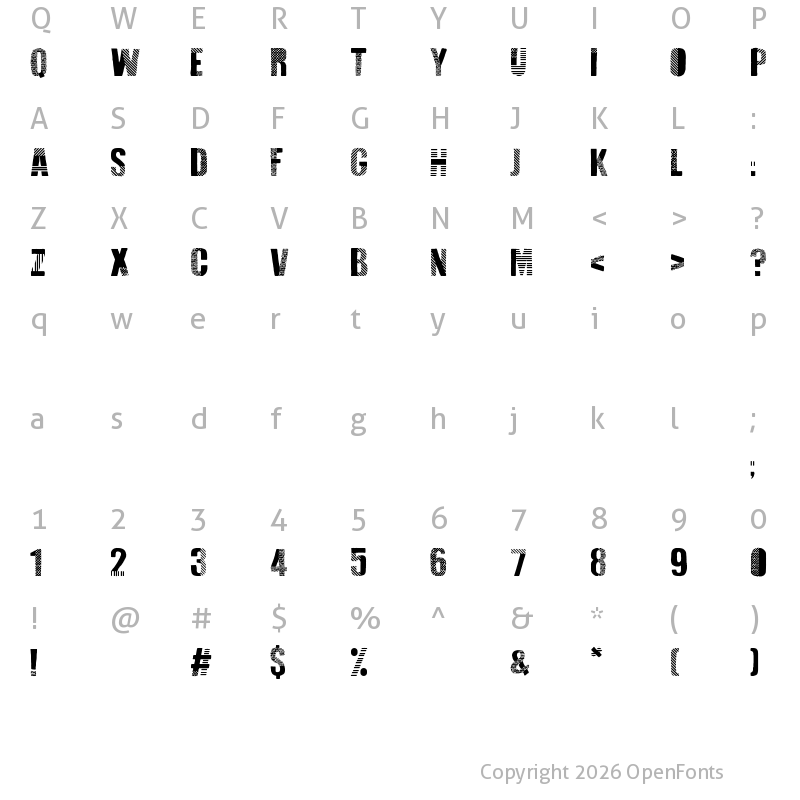 Character Map of Folk Festival Regular