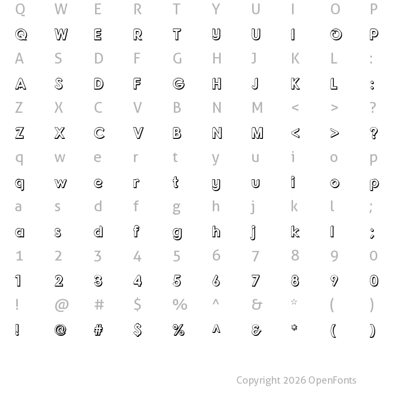Character Map of Fonarto XT Regular