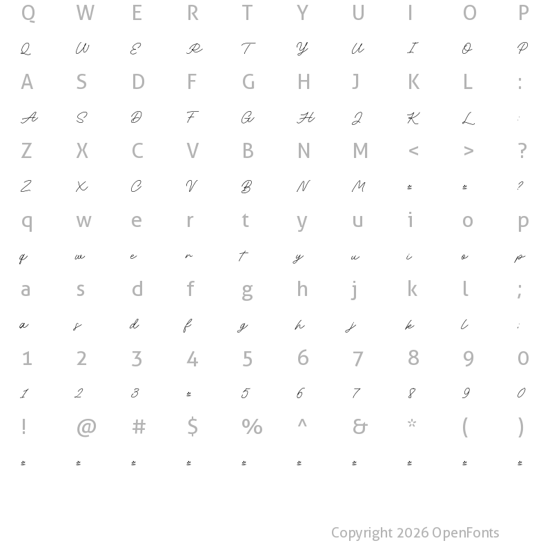 Character Map of FONTSPRING DEMO - AdUScript Rg Regular