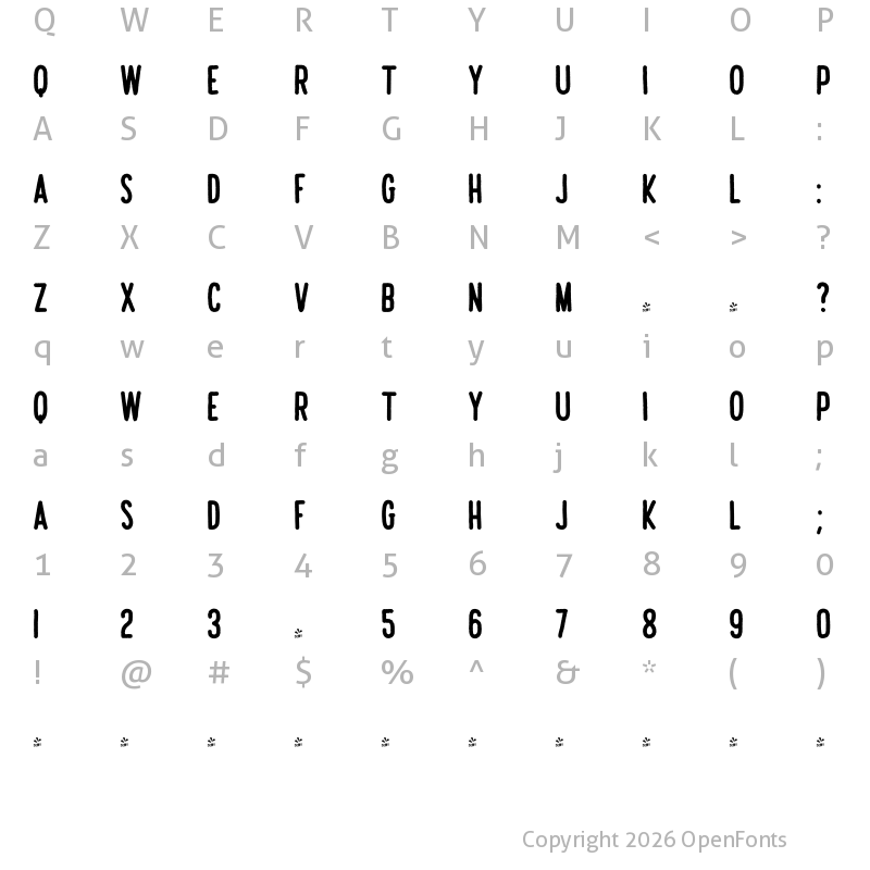 Character Map of FONTSPRING DEMO - Cafe Francoise Regular