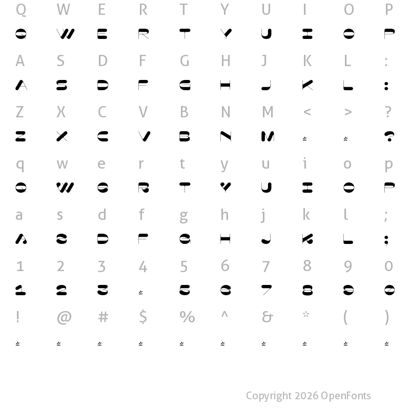 Character Map of FONTSPRING DEMO - Capsule Regular