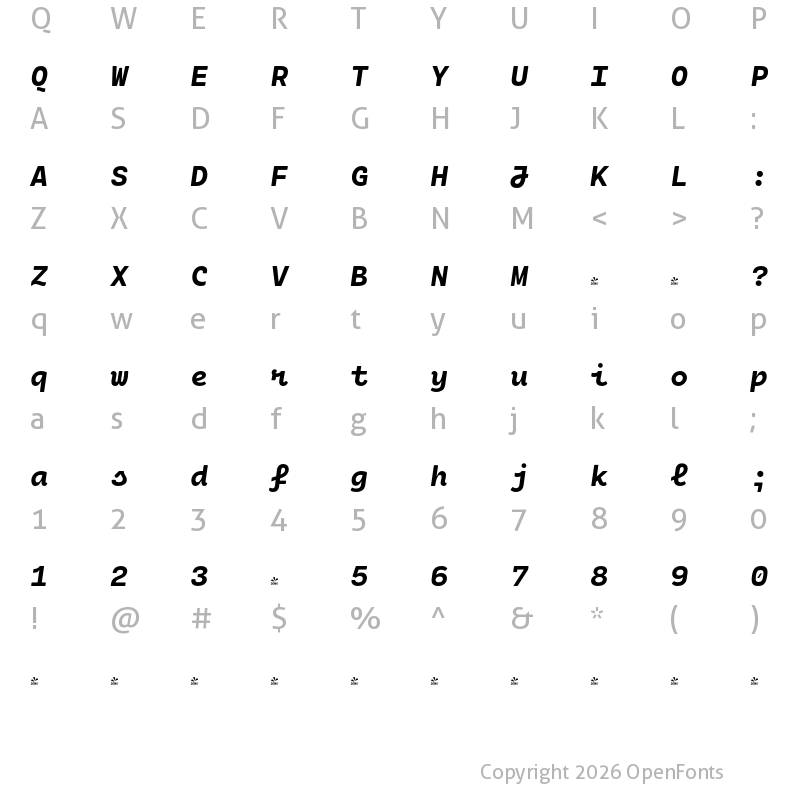 Character Map of FONTSPRING DEMO - Cartograph CF Extra Bold Italic