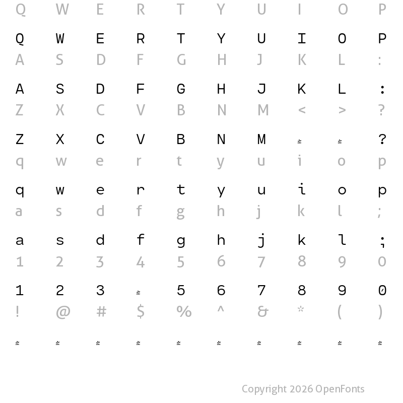 Character Map of FONTSPRING DEMO - Cartograph CF Light Regular