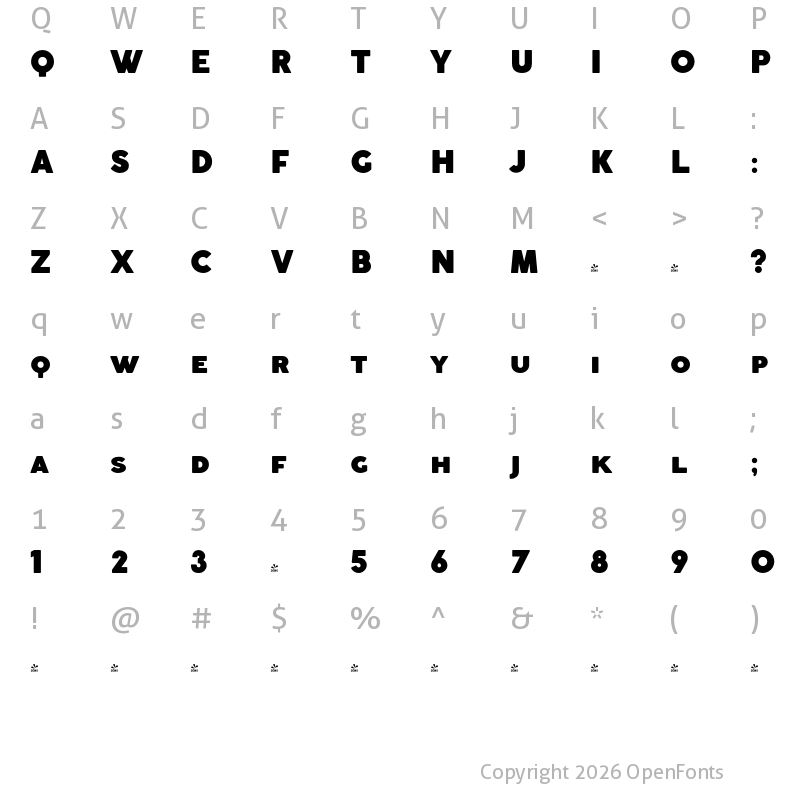 Character Map of FONTSPRING DEMO - Coco Gothic Small Caps Black Bold