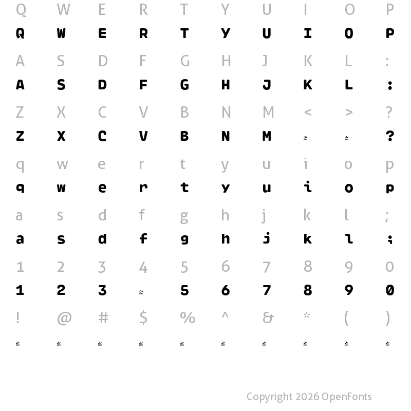 Character Map of FONTSPRING DEMO - Ellograph CF Heavy Regular