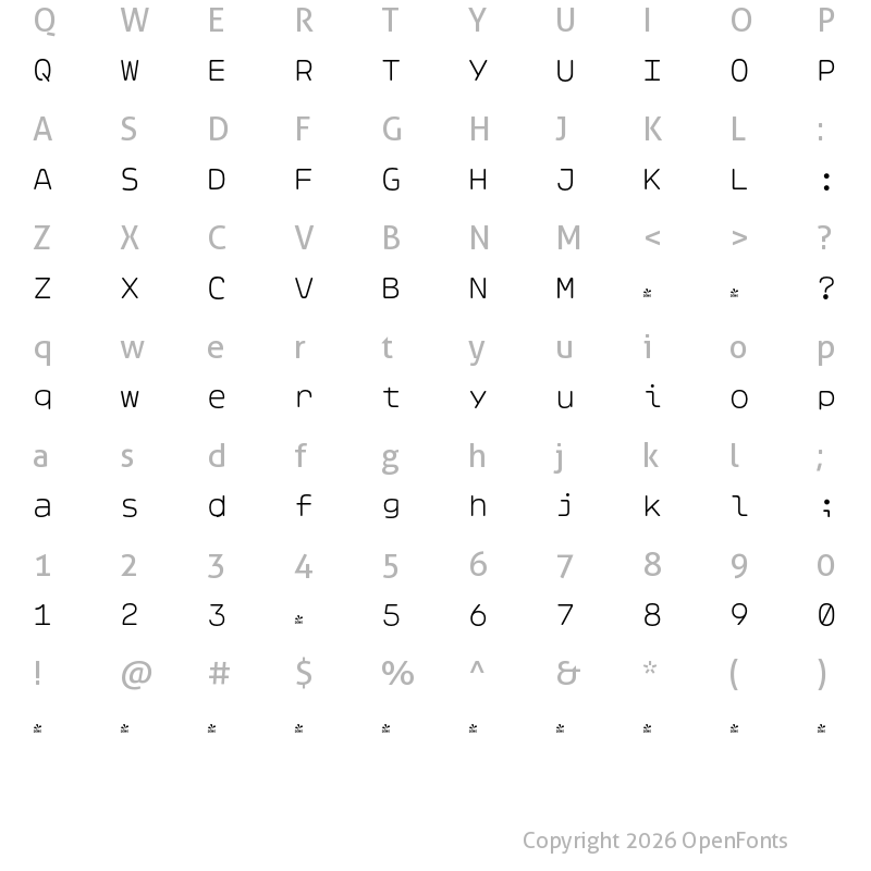 Character Map of FONTSPRING DEMO - Ellograph CF Thin Regular