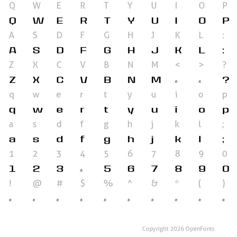 Character Map of FONTSPRING DEMO - House Sans Expanded Medium Regular