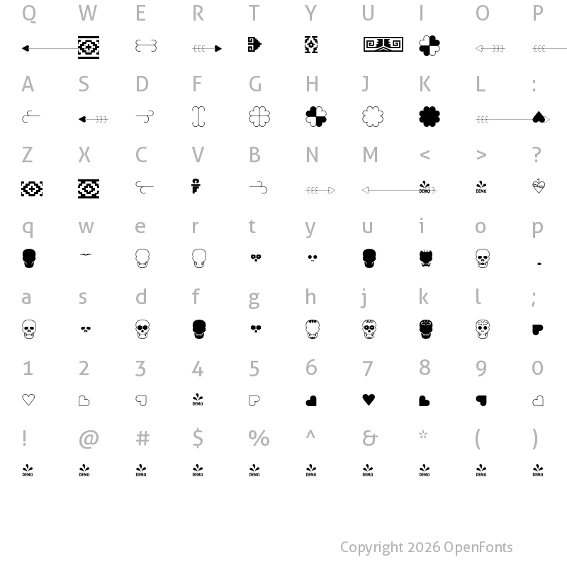 Character Map of FONTSPRING DEMO - Kahlo Rounded Regular