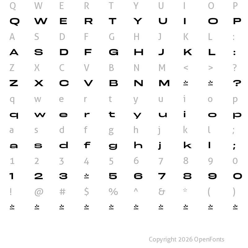Character Map of FONTSPRING DEMO - Resolve Sans Medium Ext Regular