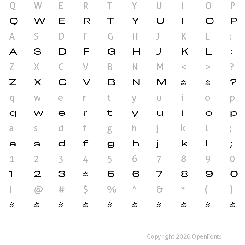Character Map of FONTSPRING DEMO - Resolve Sans Semilight Wd Regular