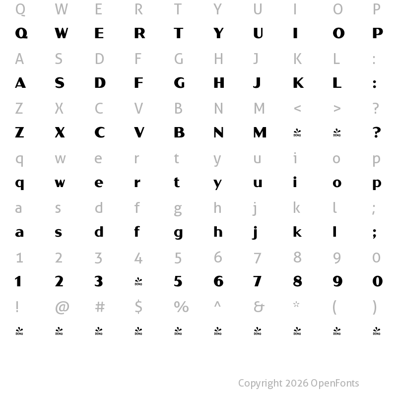 Character Map of FONTSPRING DEMO - Sgt Peppers Lonely Hearts Club Regular