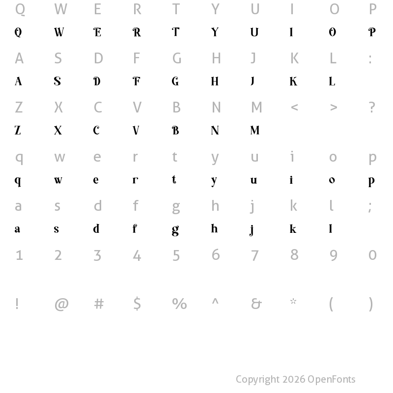 Character Map of Foremost Demo Regular