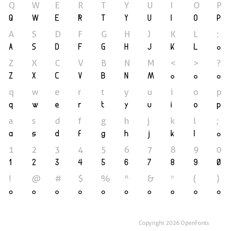 Character Map of Format_1452 Medium