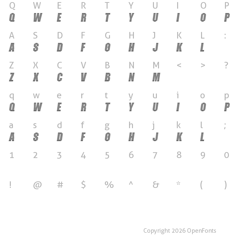 Character Map of Former Airline Regular