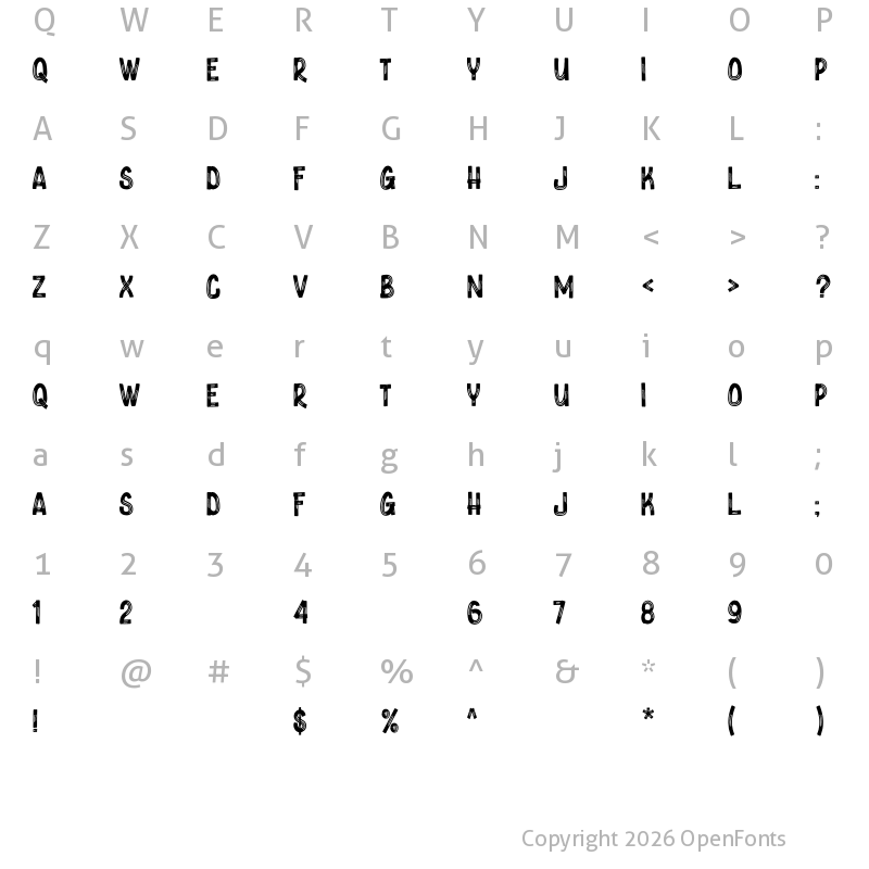 Character Map of Fortune Coin Regular