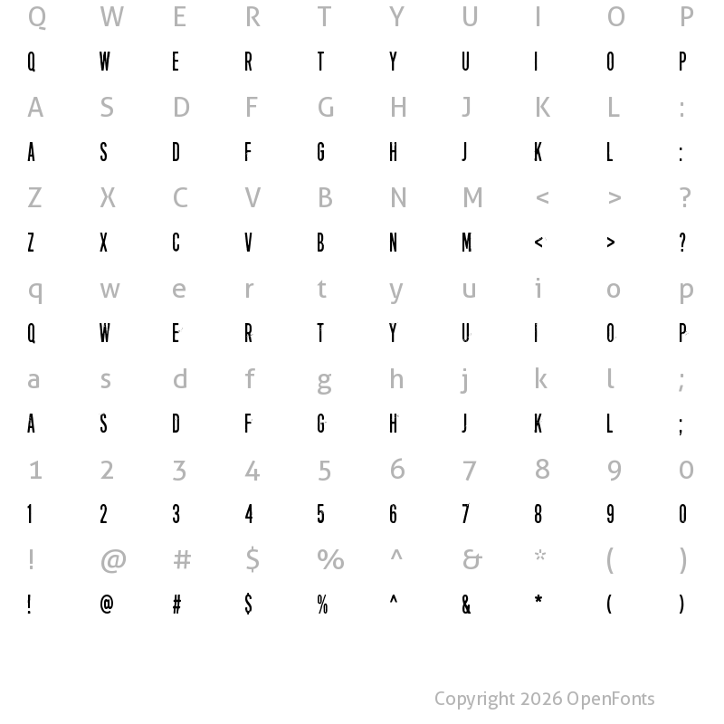 Character Map of Forty-six Regular