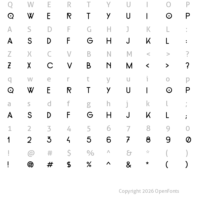 Character Map of FoundationTitlesHand SemiBold