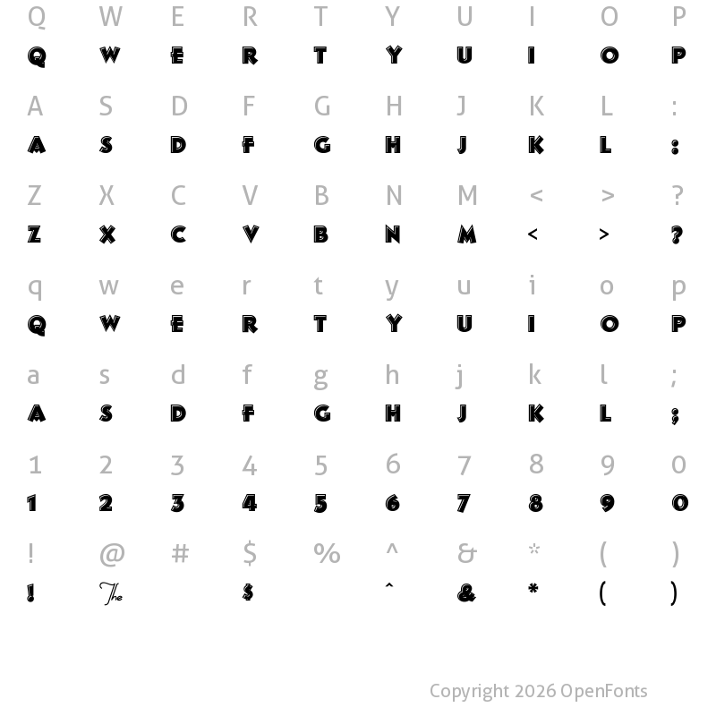 Character Map of Franken's-SteinA Regular