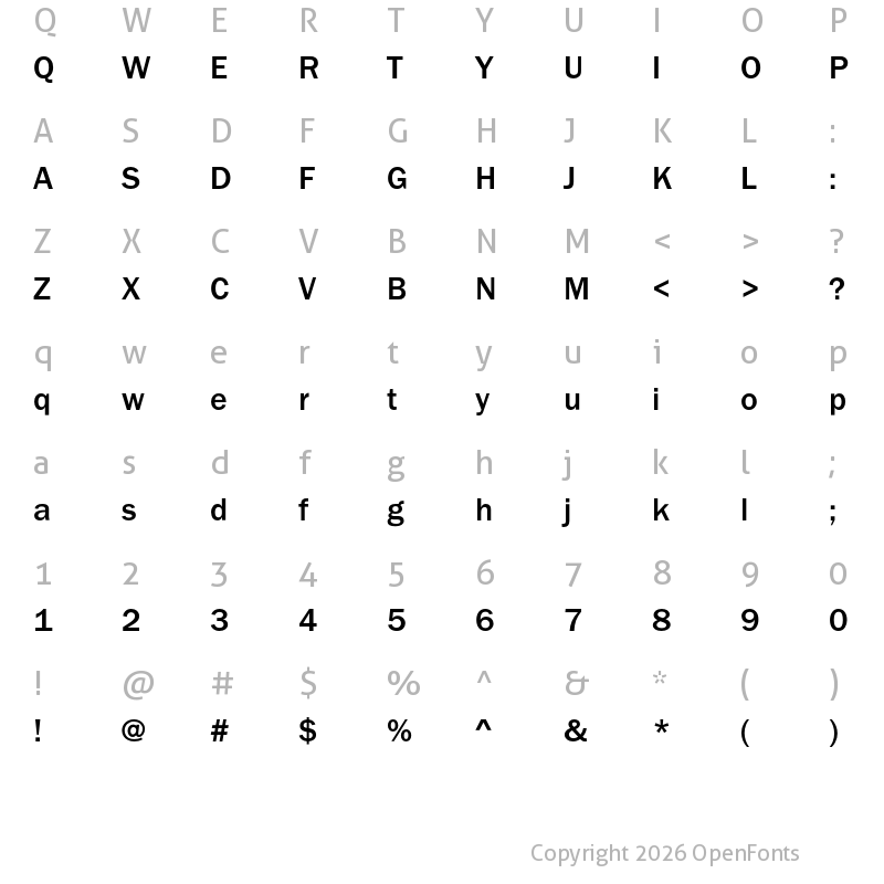 Character Map of FranklinGothic URW Medium