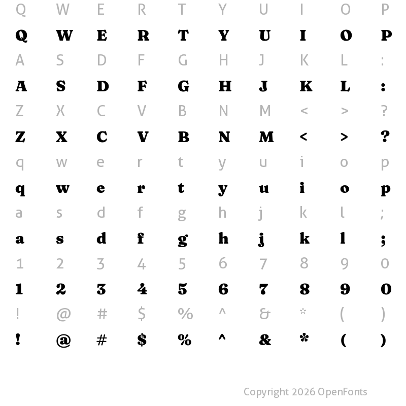 Character Map of Fraunces 9pt S050 Black