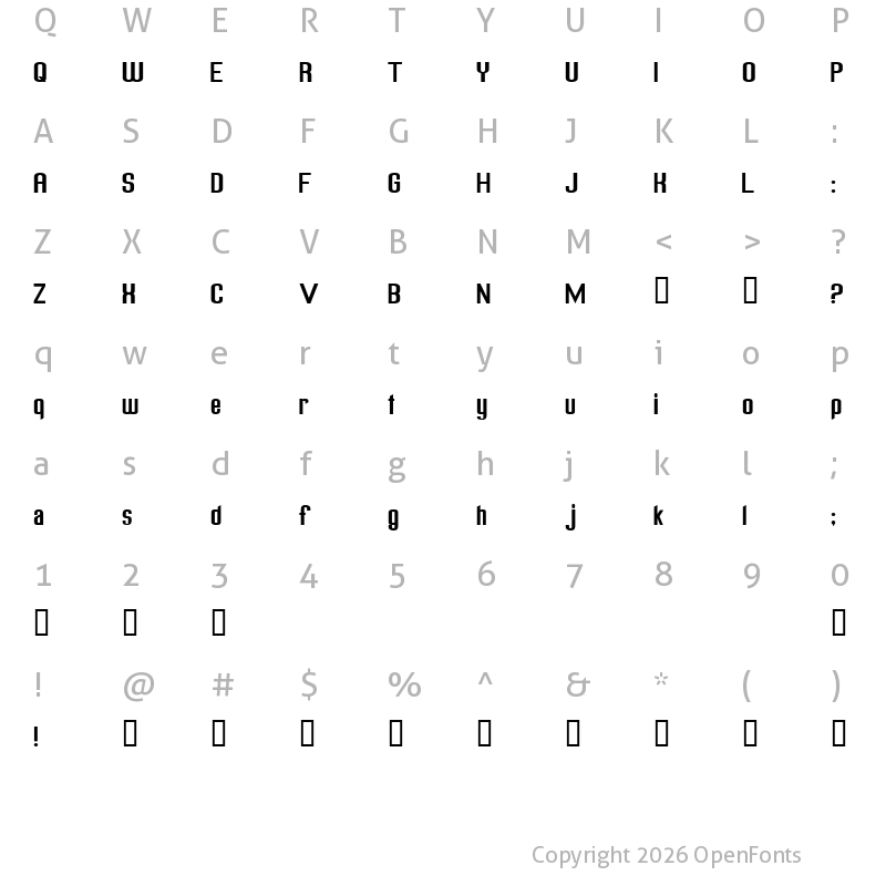 Character Map of Freak out Go bananas Regular