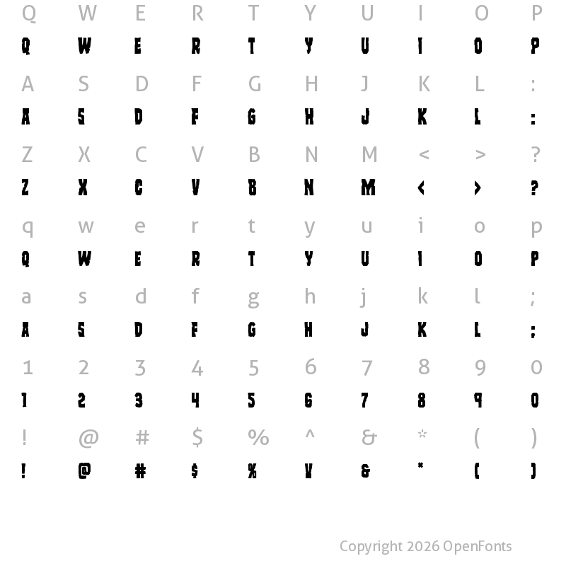 Character Map of Freakfinder Regular