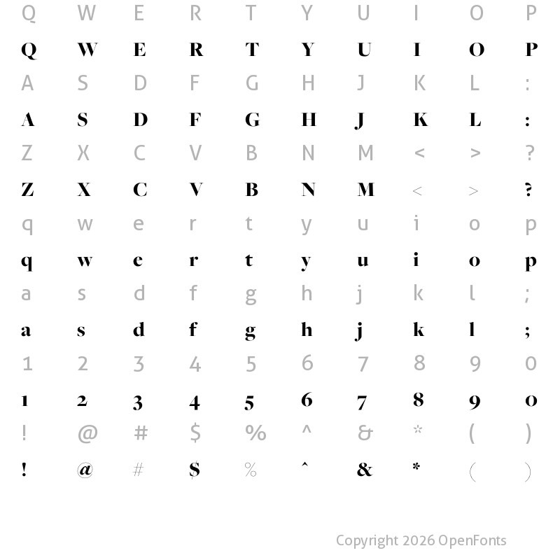 Character Map of FreightBig Pro Black