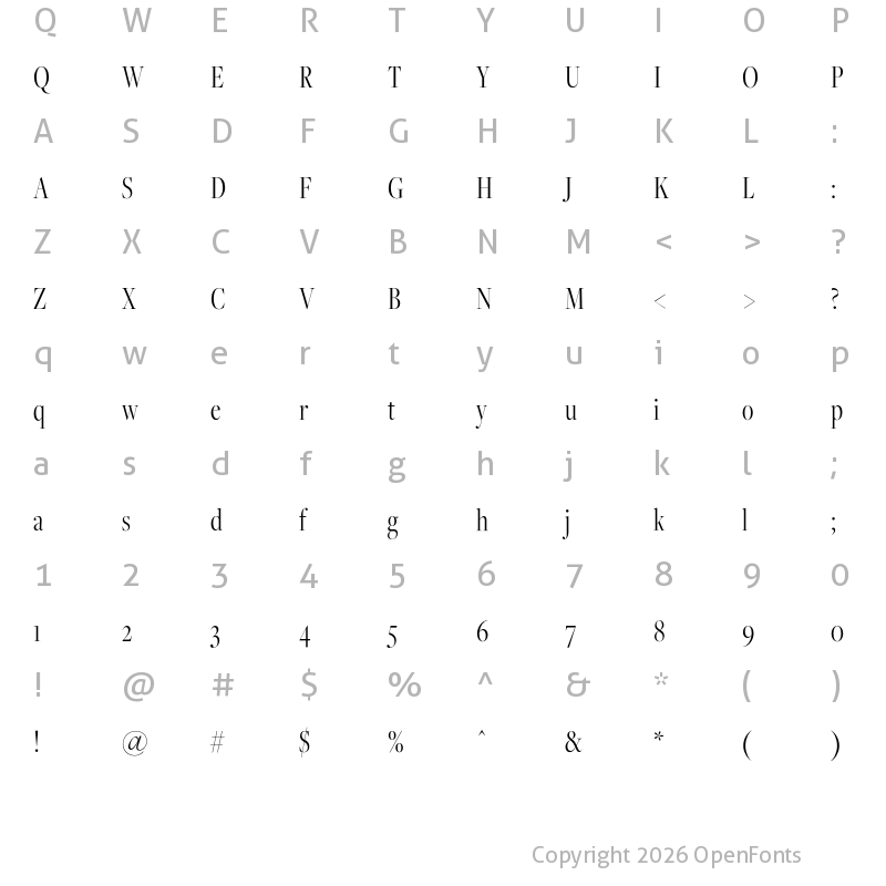 Character Map of FreightBigCmp Pro Light