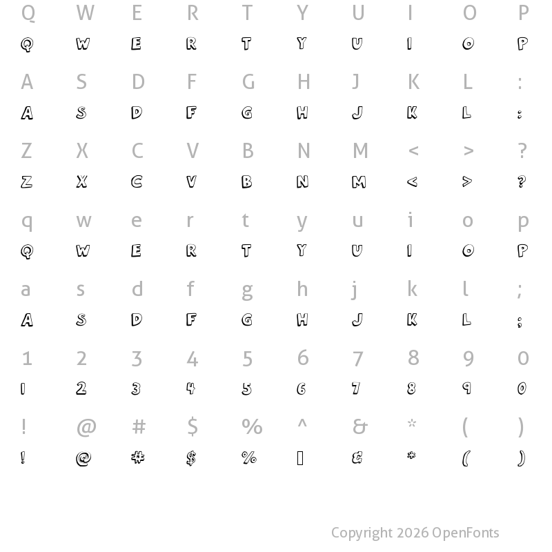 Character Map of French_Fries Medium