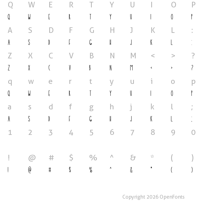 Character Map of Fresh Anemone Regular
