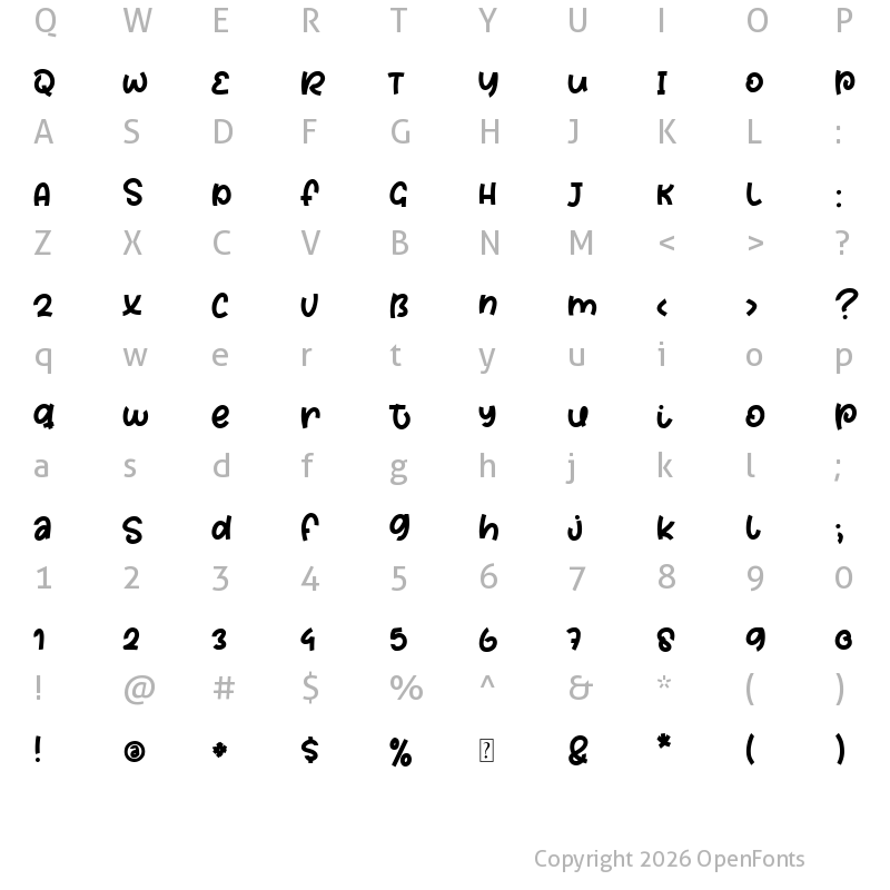 Character Map of Fresh Lemon Regular