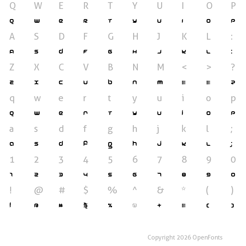 Character Map of Freshbot Regular