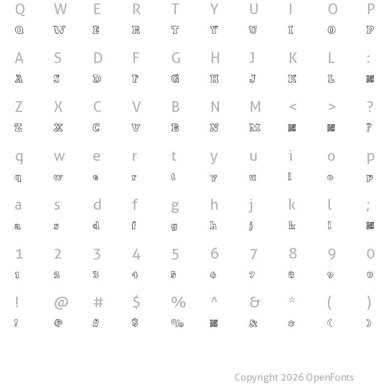 Character Map of FreshCandies Regular