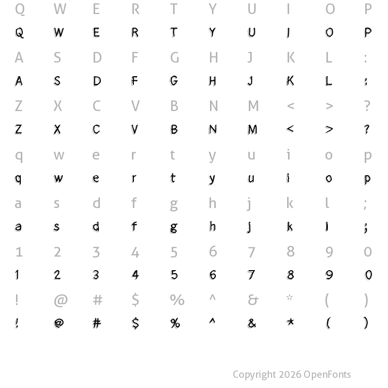 Character Map of From here to eternity Regular